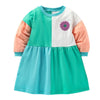 Robe de fille florale colorée à manches longues