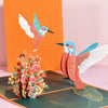 Personalized 3D Handmade Hummingbird & Flower Pop-Up Greeting Card Gift: Perfect for Thinking of You, Congrats, Birthday and Thank You