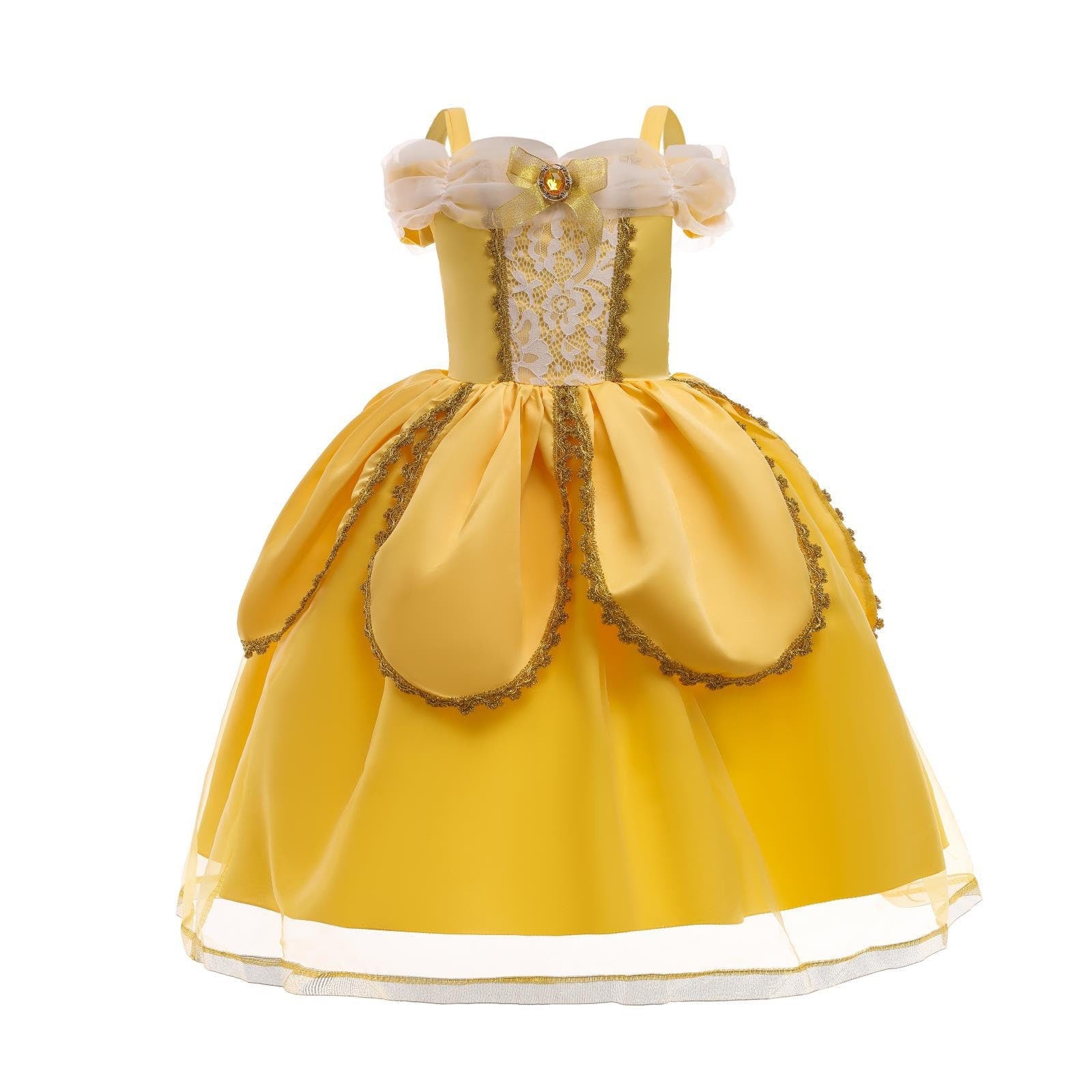 Princess Belle Inspired Girls Dress for Princess SkipStars